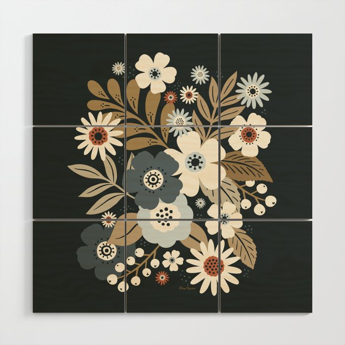 Fall Floral Botanicals Wood Wall Art Gallery Image 1