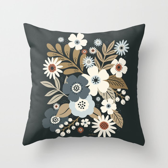 Fall Floral Botanicals Throw Pillow Gallery Image 1
