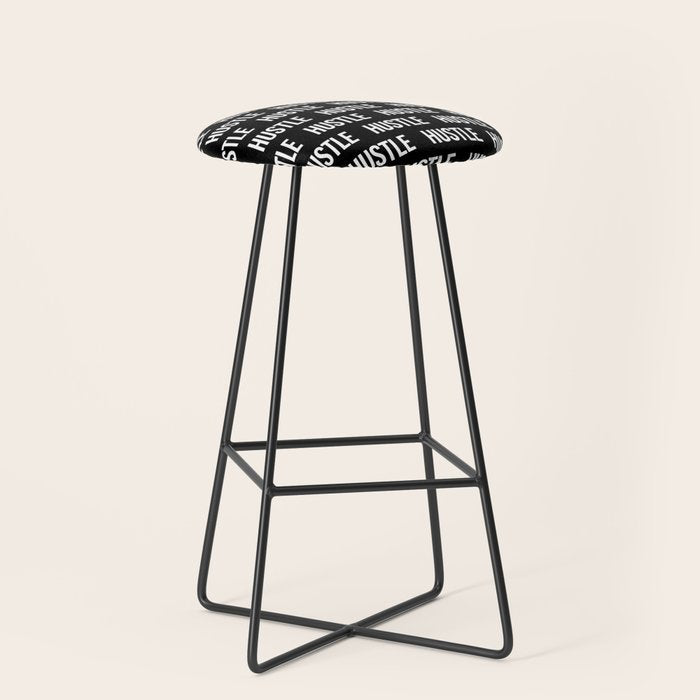 HUSTLE (Black & White) Stool Gallery Image 1