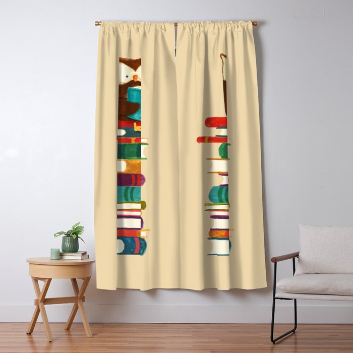 Owl Reading Rainbow Window Curtain Gallery Image 5