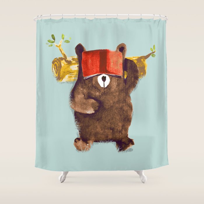 No Care Bear - My Sleepy Pet Shower Curtain Gallery Image 1