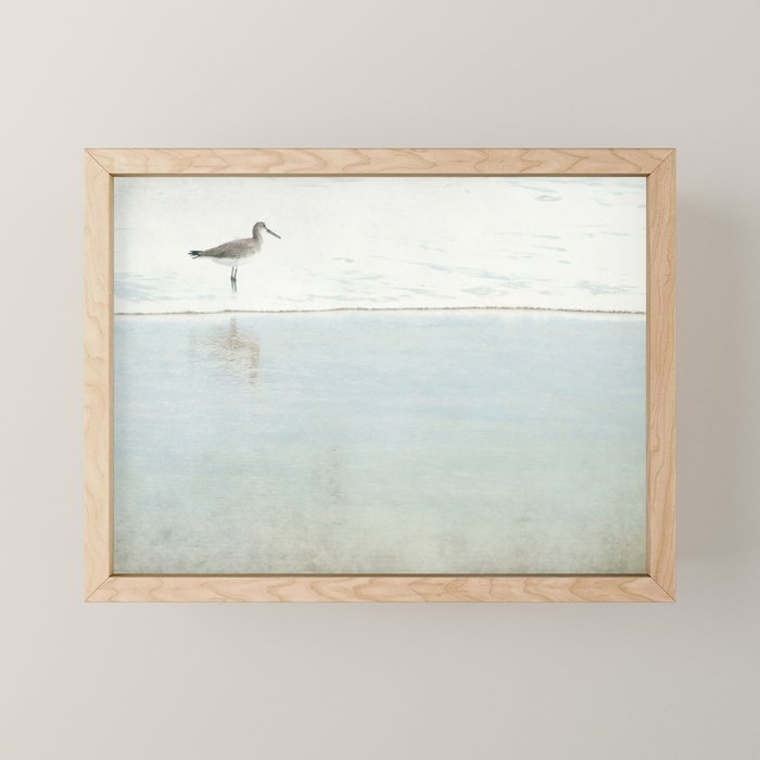 Reflecting Sandpiper Mini Art Print Gallery Image 1