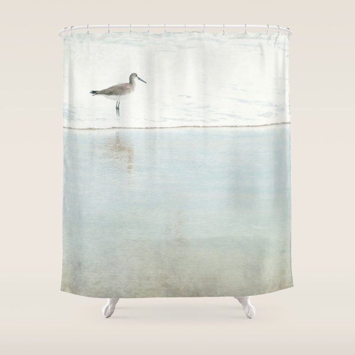Reflecting Sandpiper Shower Curtain