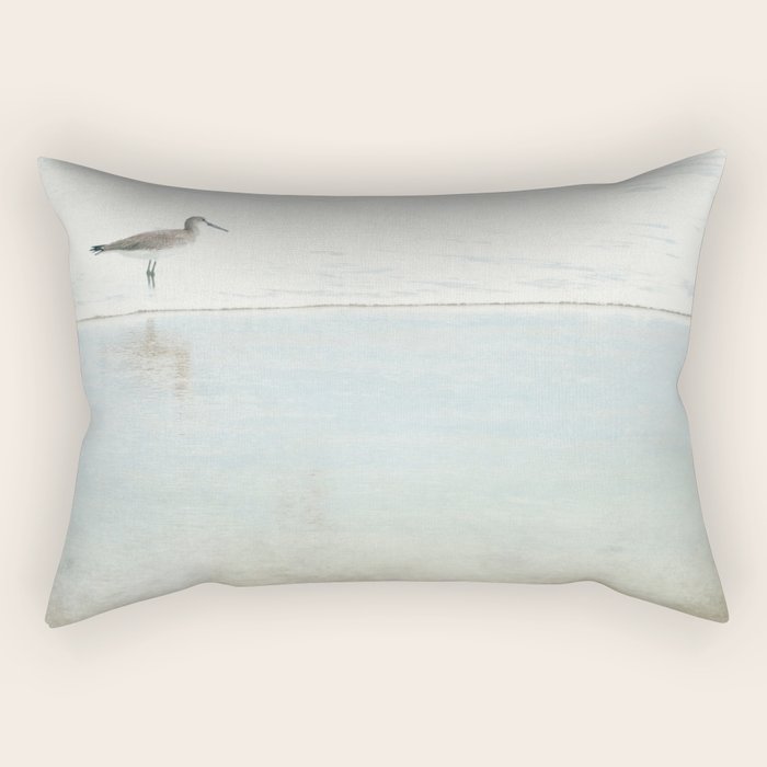Reflecting Sandpiper Rectangular Pillow Gallery Image 1