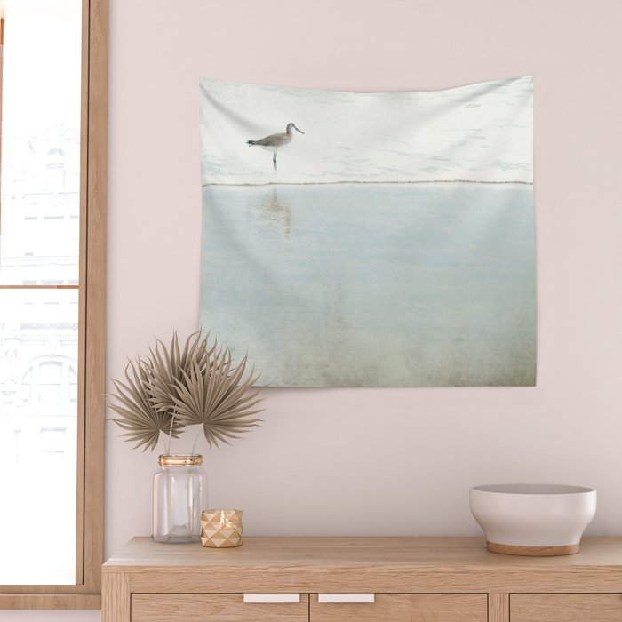 Reflecting Sandpiper Wall Tapestry Gallery Image 2