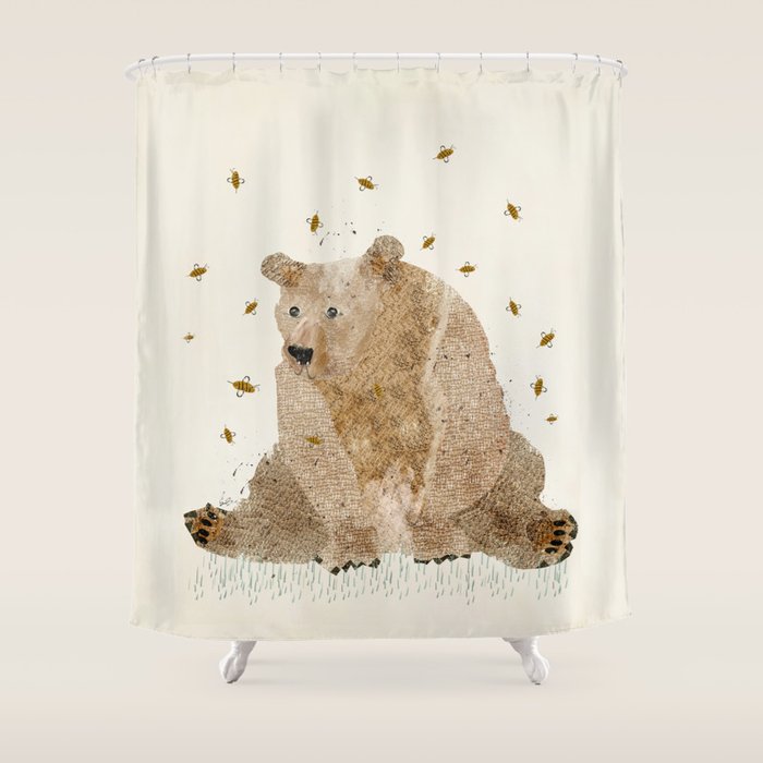 bear grizzly  Shower Curtain Gallery Image 1