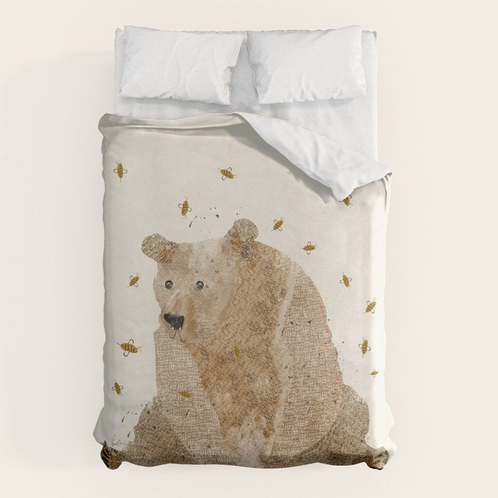 bear grizzly  Duvet Cover Gallery Image 6