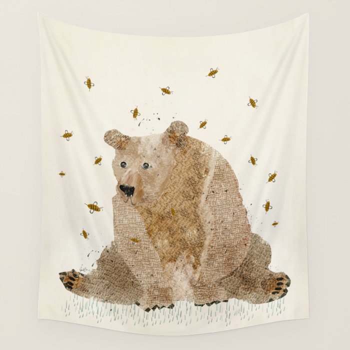 bear grizzly  Wall Tapestry Gallery Image 4