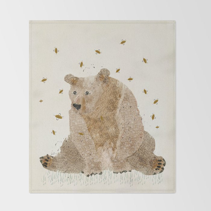 bear grizzly  Throw Blanket Gallery Image 2