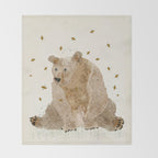 bear grizzly  Throw Blanket Gallery Image 2