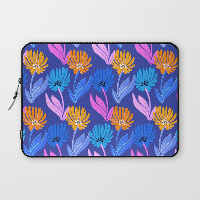 Rainbow Wildflower Floral Pattern Laptop Sleeve Gallery Image 1