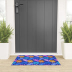 Rainbow Wildflower Floral Pattern Welcome Mat Gallery Image 3