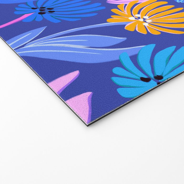 Rainbow Wildflower Floral Pattern Welcome Mat Gallery Image 2