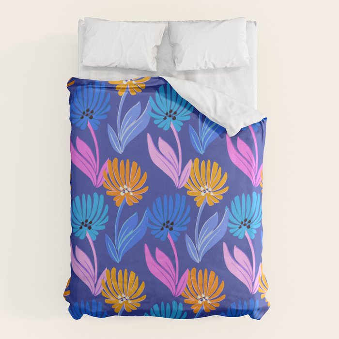 Rainbow Wildflower Floral Pattern Duvet Cover Gallery Image 6