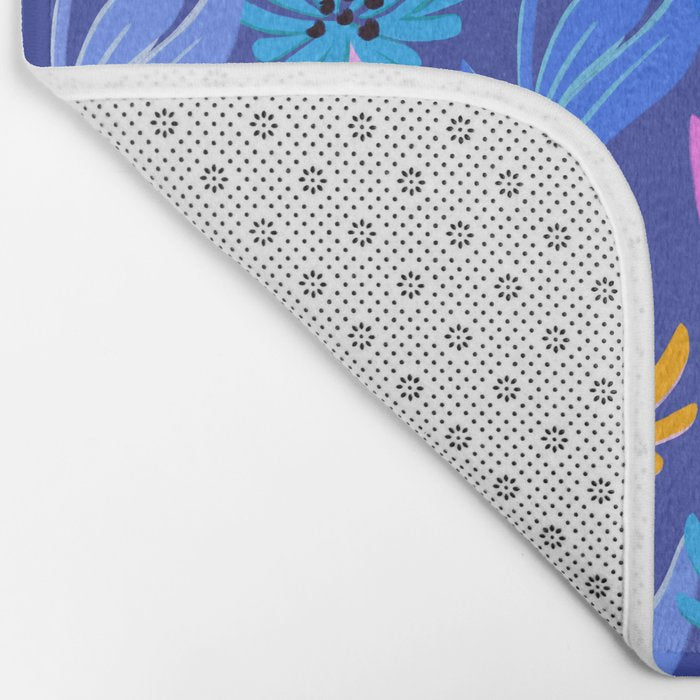 Rainbow Wildflower Floral Pattern Bath Mat Gallery Image 2