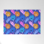 Rainbow Wildflower Floral Pattern Welcome Mat Gallery Image 1