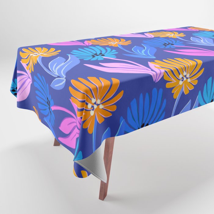 Rainbow Wildflower Floral Pattern Tablecloth Gallery Image 1