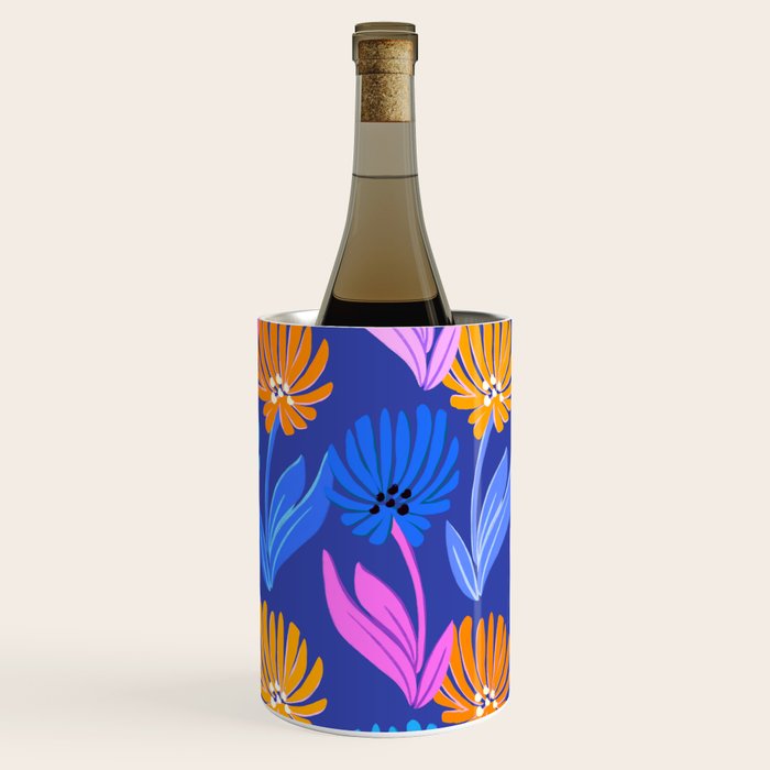 Rainbow Wildflower Floral Pattern Wine Chiller Gallery Image 1