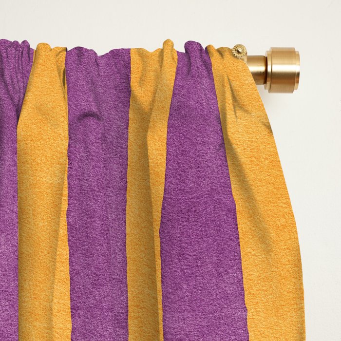 STRIPES - 005 - purple and orange Window Curtain Gallery Image 2
