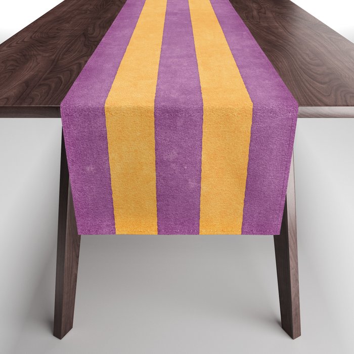 STRIPES - 005 - purple and orange Table Runner Gallery Image 1