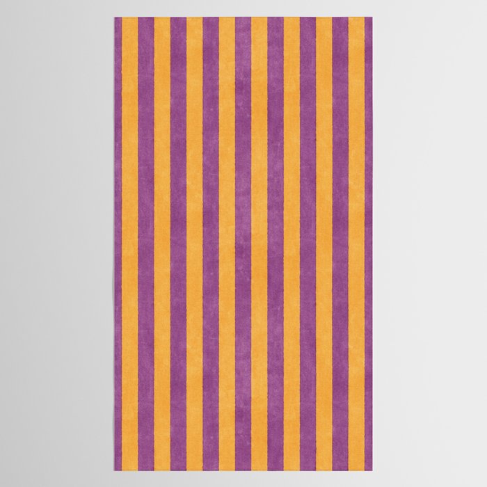 STRIPES - 005 - purple and orange Tablecloth Gallery Image 2