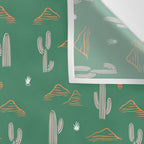 Retro cactus plant art pattern Wall Tapestry Gallery Image 3