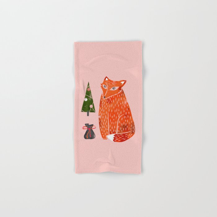 Christmas fox - illustration Towels Gallery Image 1