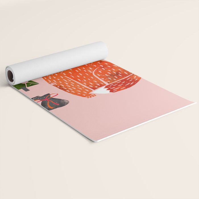 Christmas fox - illustration Yoga Mat Gallery Image 2