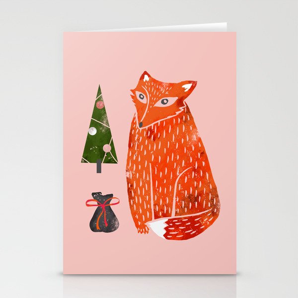 Christmas fox - illustration Stationery Card Gallery Image 1
