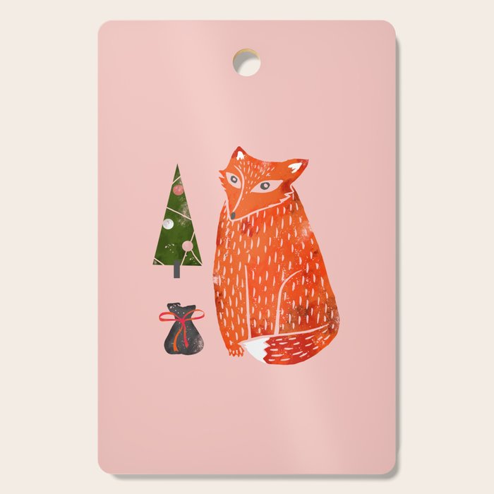 Christmas fox - illustration Cutting Board Gallery Image 1