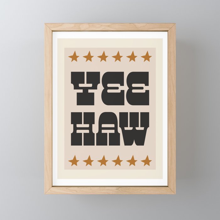 YEE HAW Mini Art Print Gallery Image 1