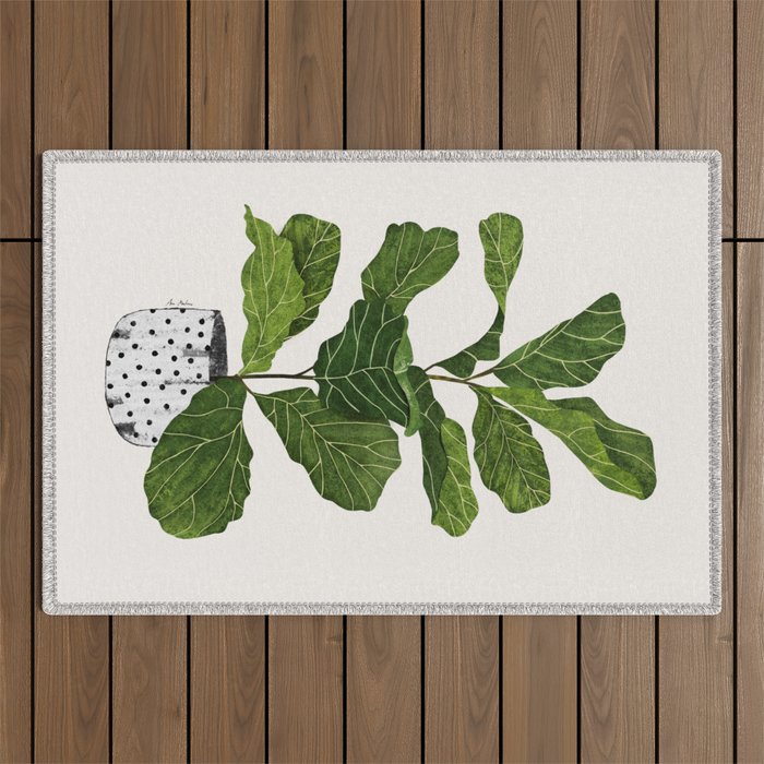 Fiddle leaf fig Tree Outdoor Rug Gallery Image 1