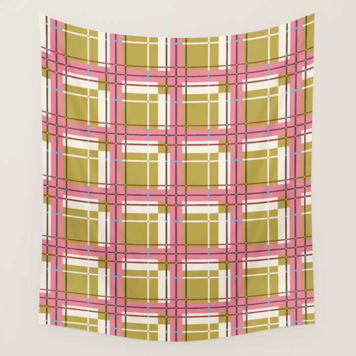 Bold Checked Design Wall Tapestry Gallery Image 1