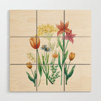 Vibrant Flowers 03 Wood Wall Art Gallery Image 1