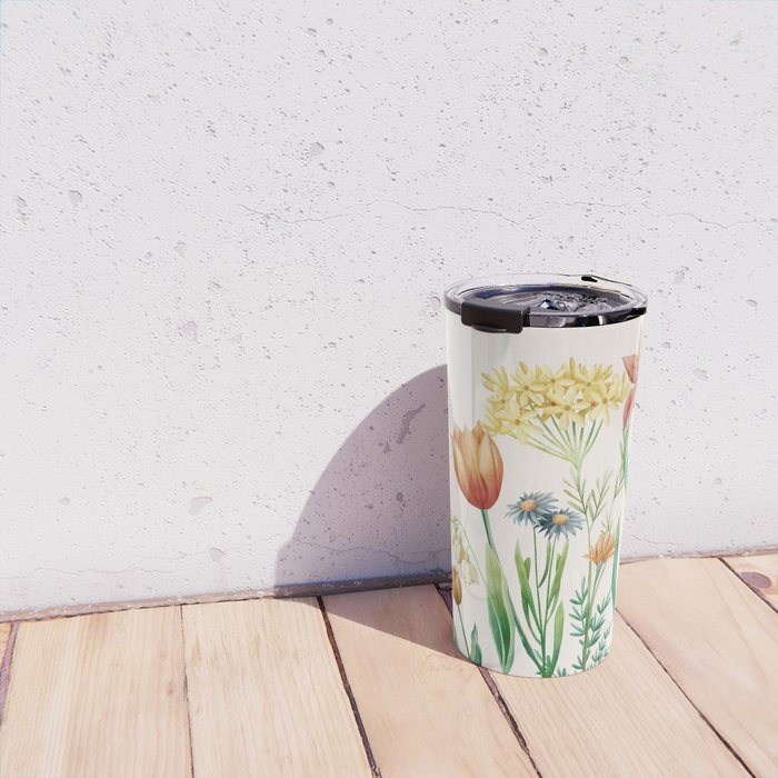 Vibrant Flowers 03 Travel Mug Gallery Image 4