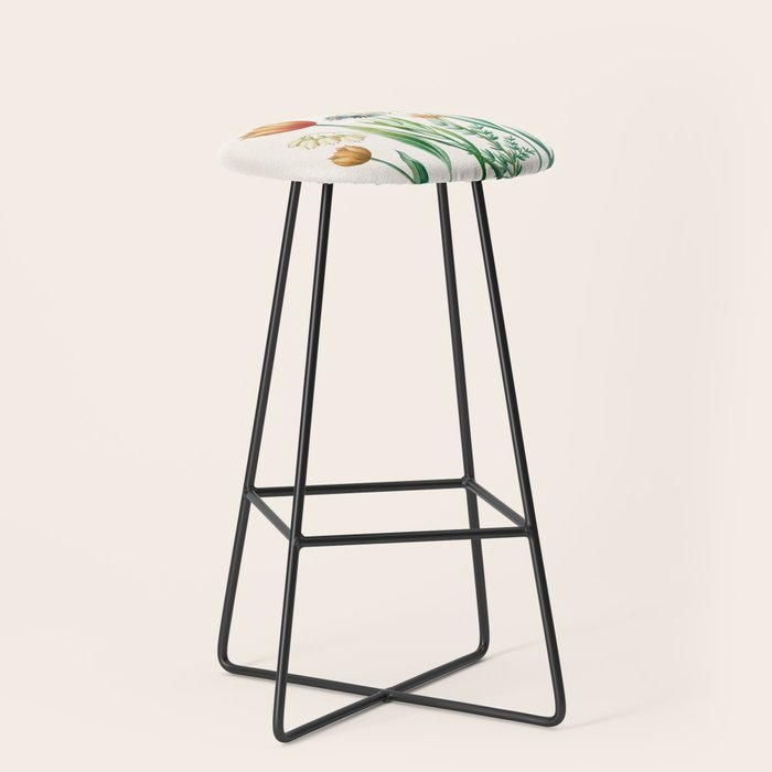 Vibrant Flowers 03 Stool Gallery Image 1