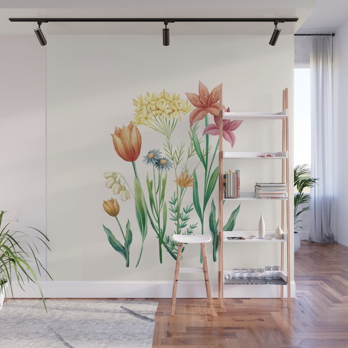 Vibrant Flowers 03 Wall Mural Gallery Image 1