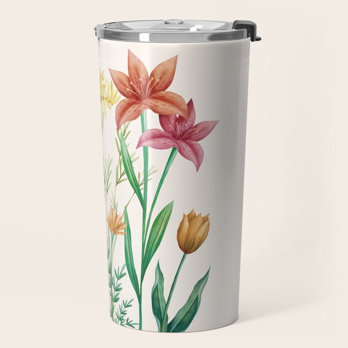 Vibrant Flowers 03 Travel Mug Gallery Image 2