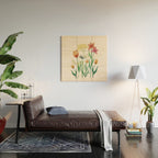 Vibrant Flowers 03 Wood Wall Art Gallery Image 2