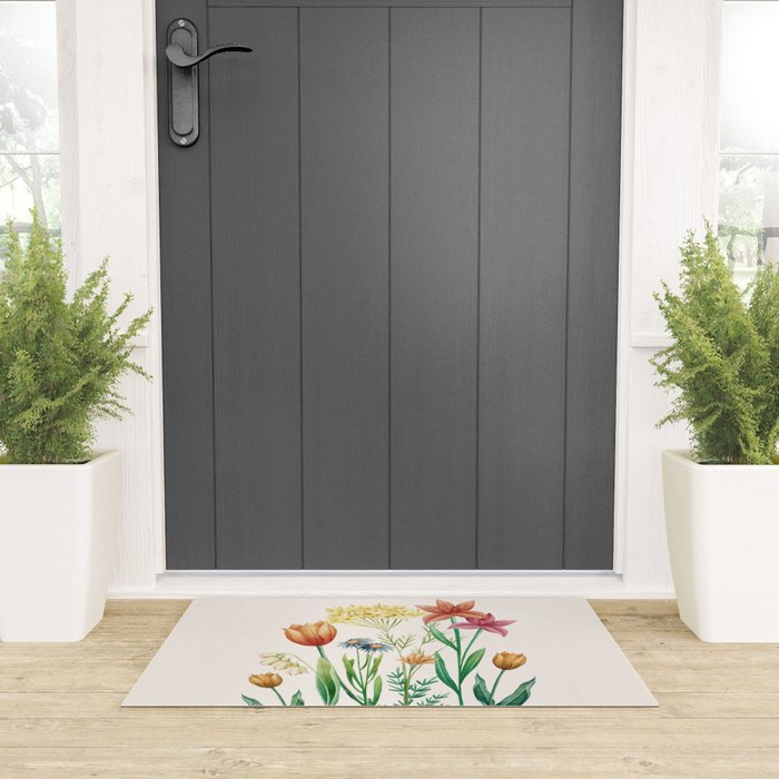 Vibrant Flowers 03 Welcome Mat Gallery Image 3