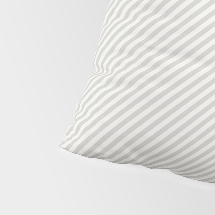 Angular Stripes - White and Grey Pillow Sham Gallery Image 4
