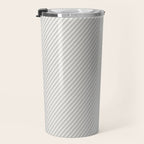 Angular Stripes - White and Grey Travel Mug Gallery Image 3