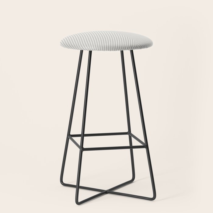 Angular Stripes - White and Grey Stool Gallery Image 1