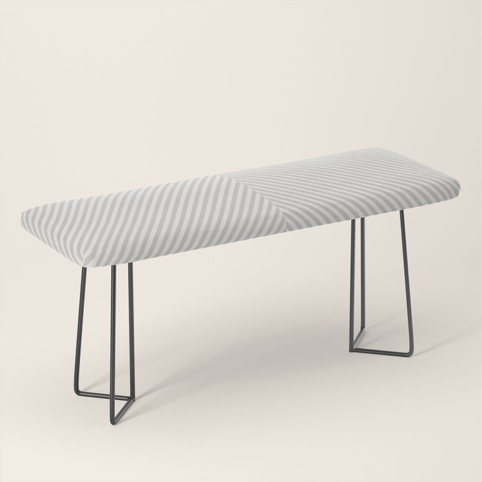 Angular Stripes - White and Grey Bench Gallery Image 1