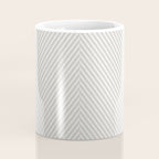 Angular Stripes - White and Grey Coffee Mug Gallery Image 4