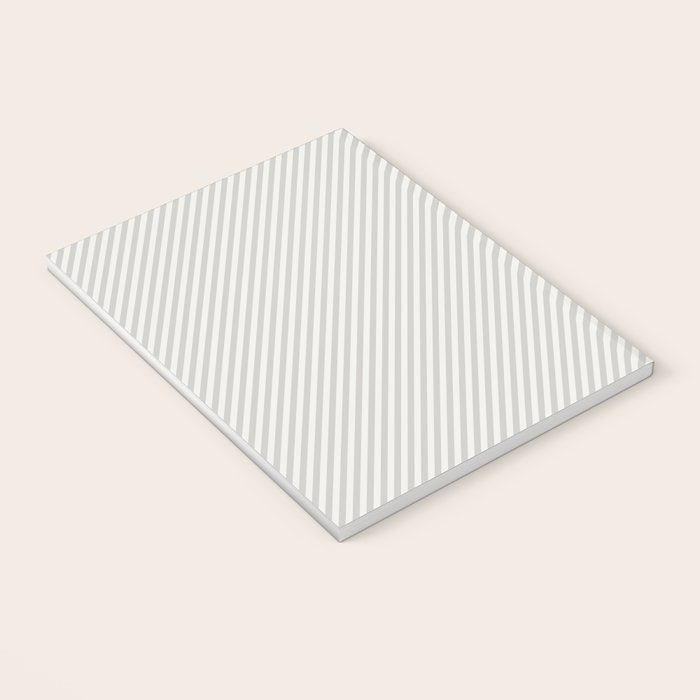Angular Stripes - White and Grey Notebook Gallery Image 3