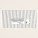 Angular Stripes - White and Grey Desk Mat Gallery Image 1