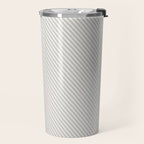 Angular Stripes - White and Grey Travel Mug Gallery Image 2