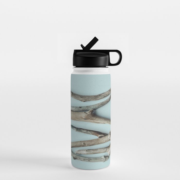 Beach Driftwood x Minimalist still life photograph Water Bottle Gallery Image 1