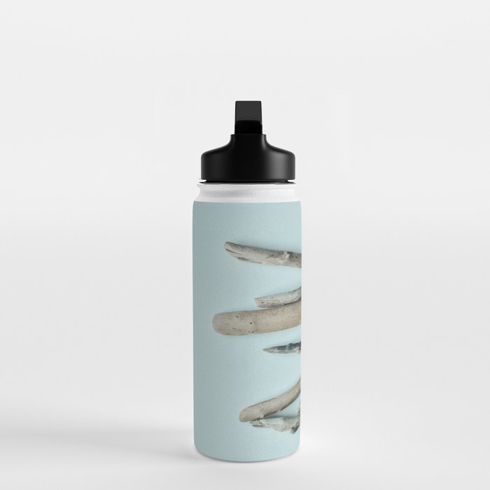 Beach Driftwood x Minimalist still life photograph Water Bottle Gallery Image 3